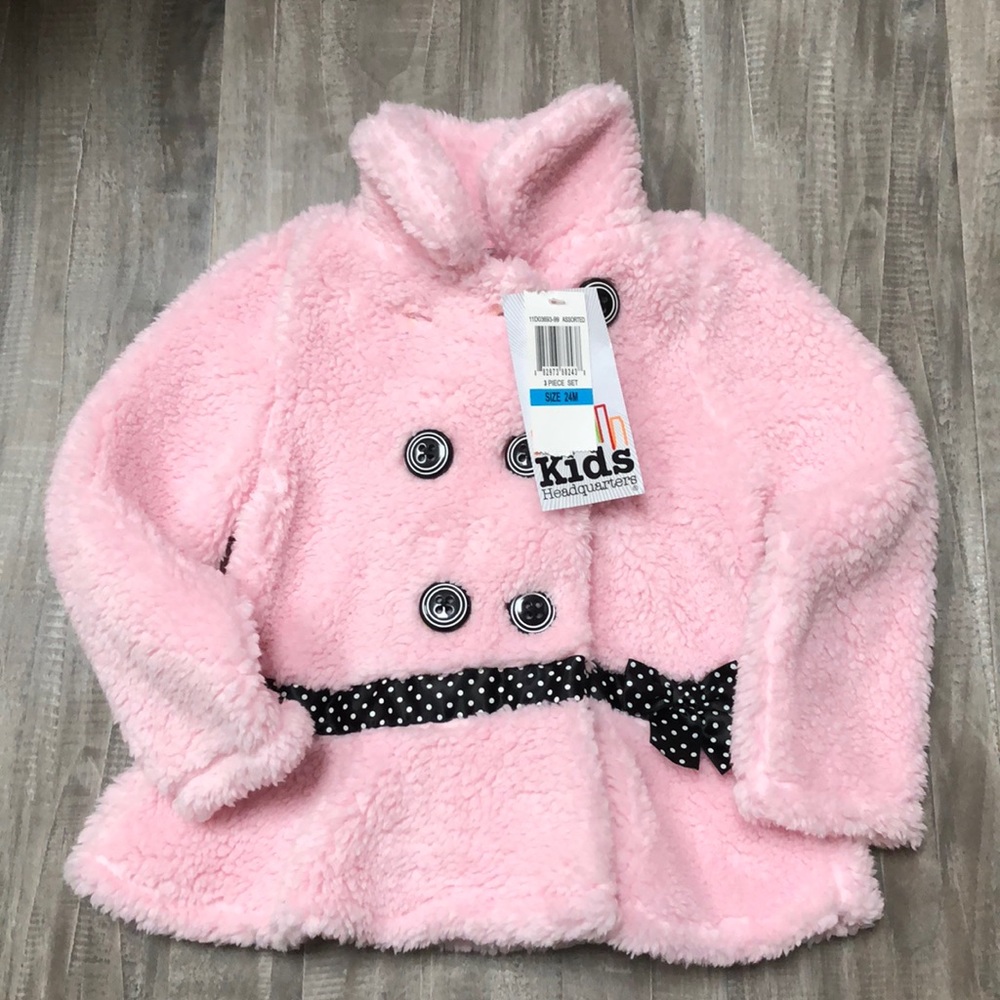 NWT girls soft fleece jacket size 24 M